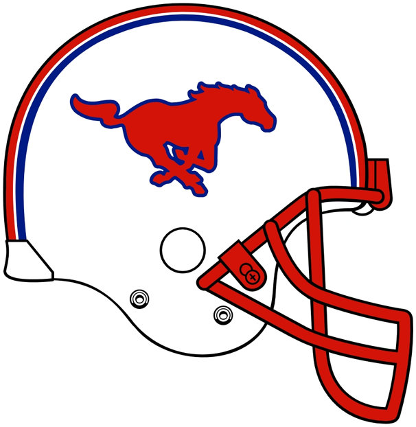 Southern Methodist Mustangs 0-Pres Helmet Logo iron on transfers for T-shirts